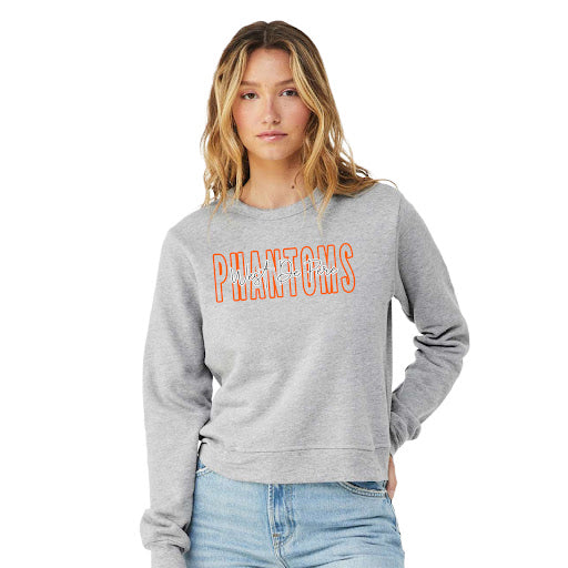 Ladies Gray Sweatshirt - West De Pere Phantoms Overlap