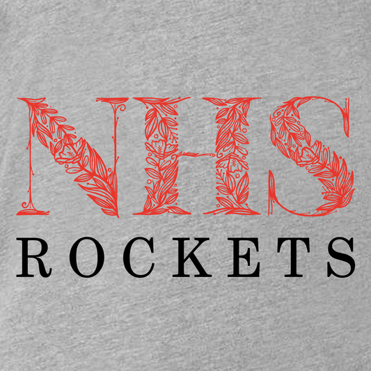 Neenah Rockets Floral - White Tee, Crewneck, or Hoodie