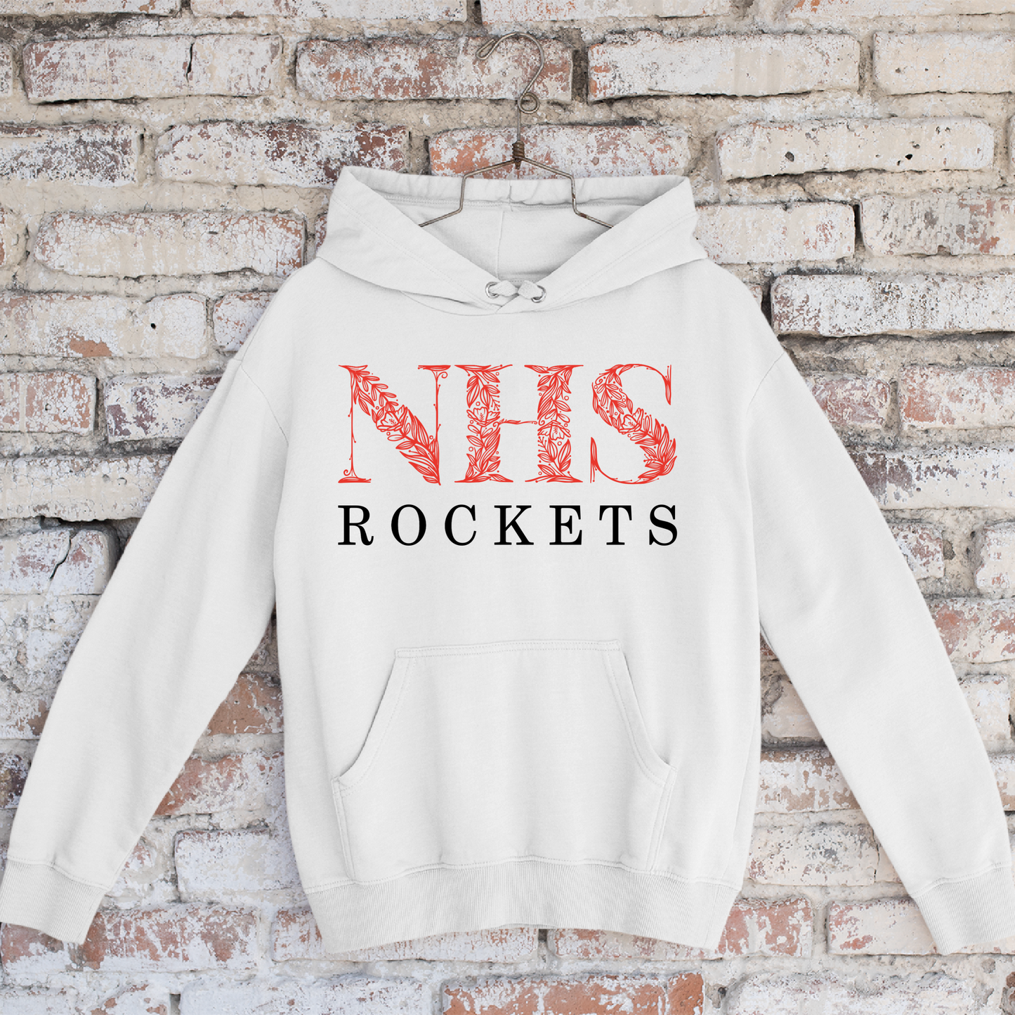 Neenah Rockets Floral - White Tee, Crewneck, or Hoodie