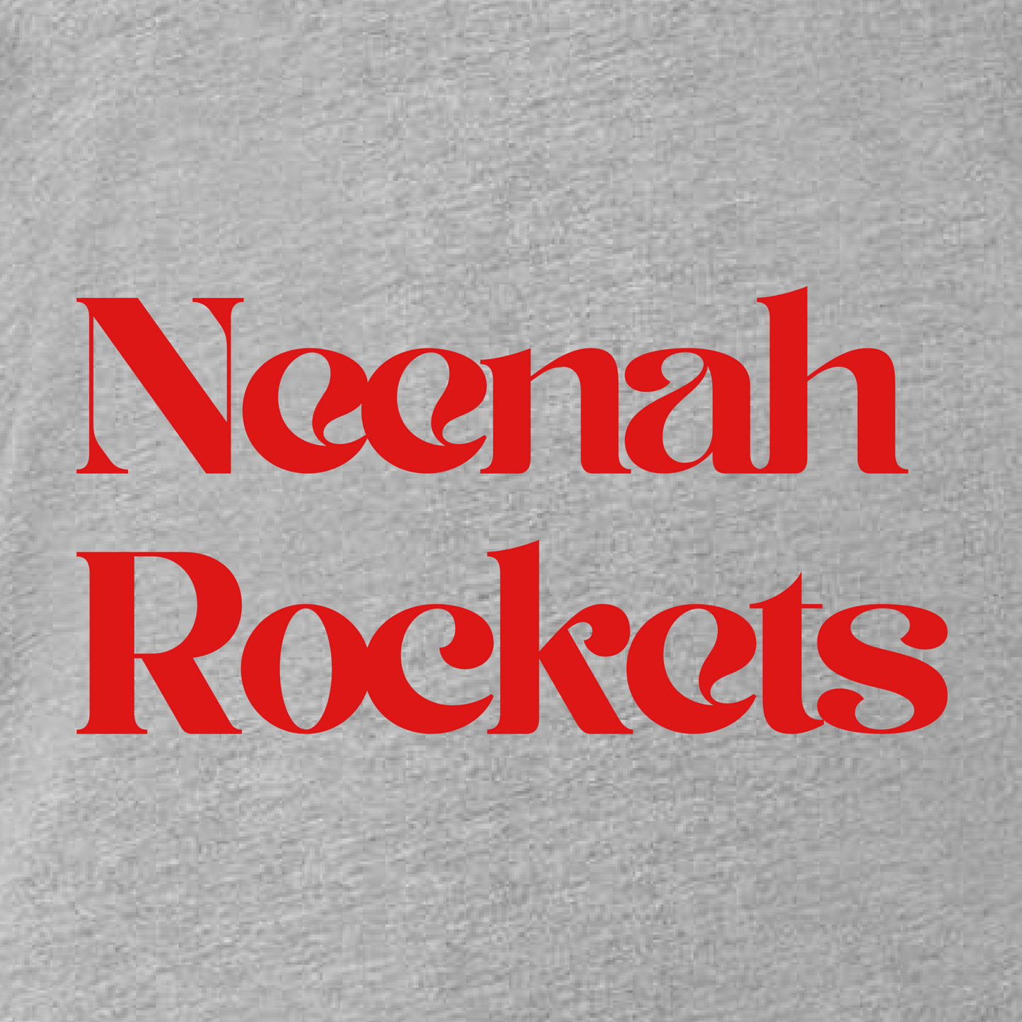 Neenah Rockets Red Retro - Sport Gray Tee, Crewneck, or Hoodie