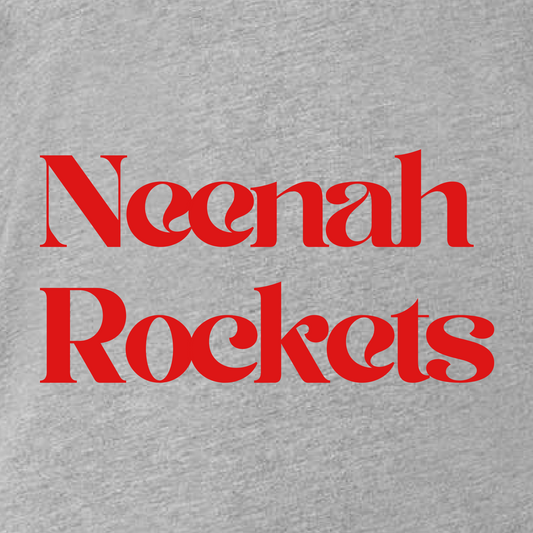 Neenah Rockets Red Retro - Sport Gray Tee, Crewneck, or Hoodie