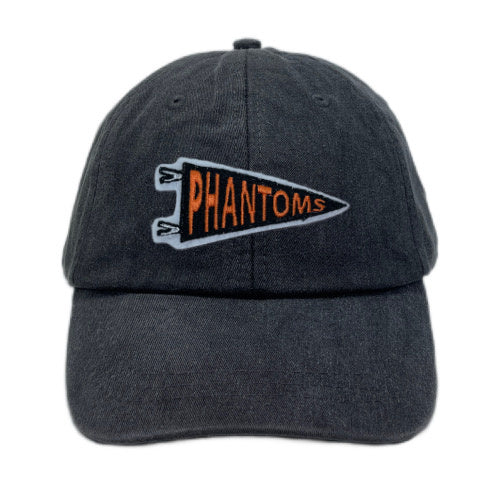 Black Pigment Dyed Dad Hat | West De Pere Pennant Phantoms Patch