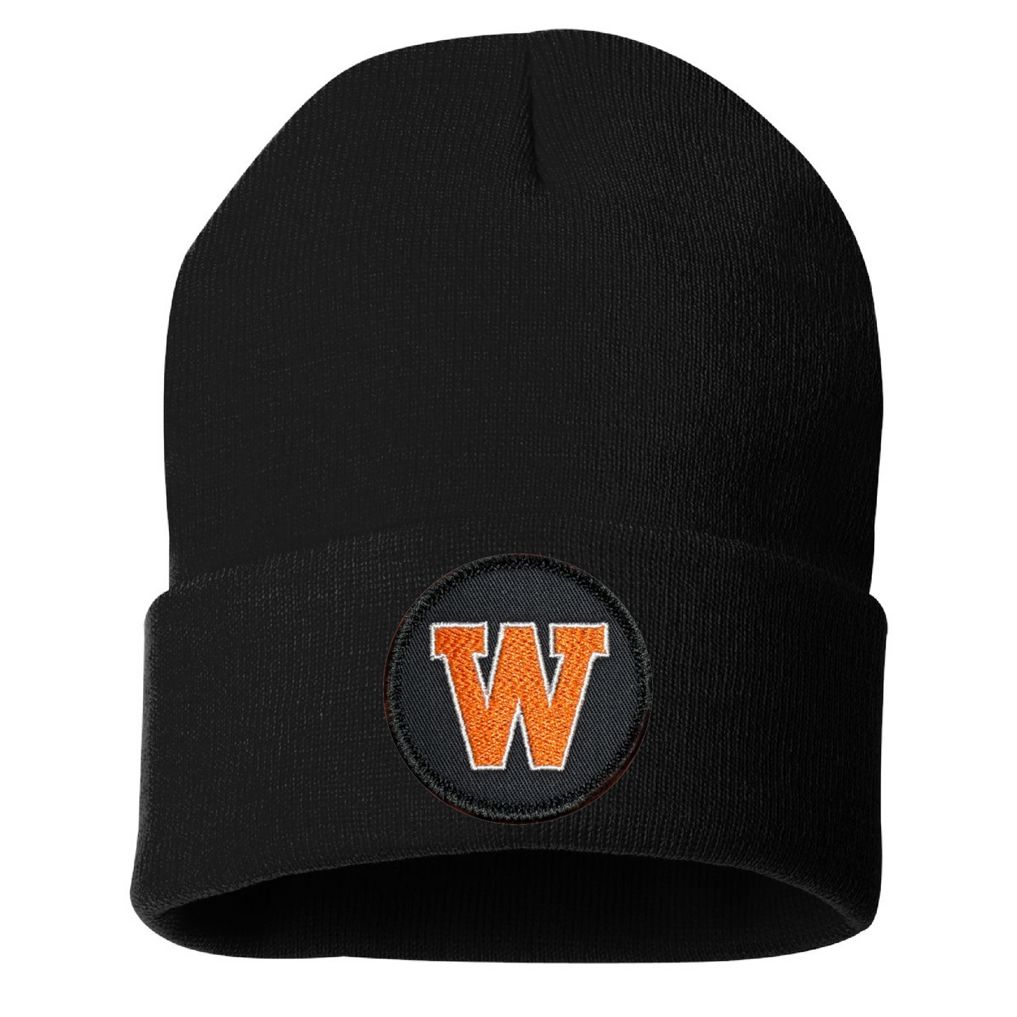 West De Pere Cuffed Beanie - Black with WDP Patch