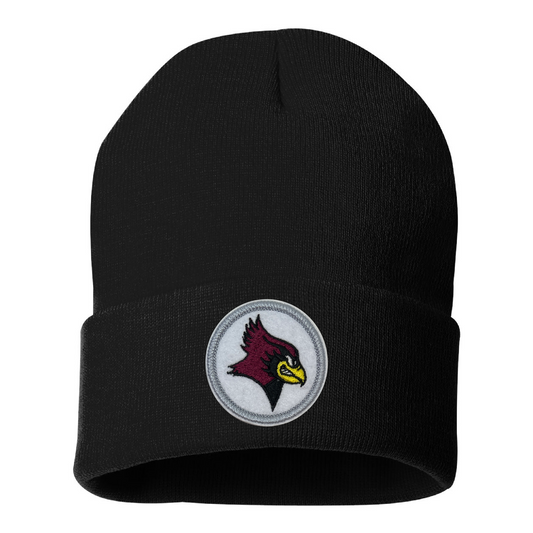 De Pere Cuffed Beanie - Black with Redbird Patch