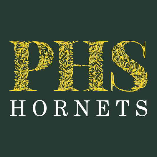 Green Bay Preble Hornets Yellow Floral - Forest Green Tee, Crewneck, or Hoodie (Copy)