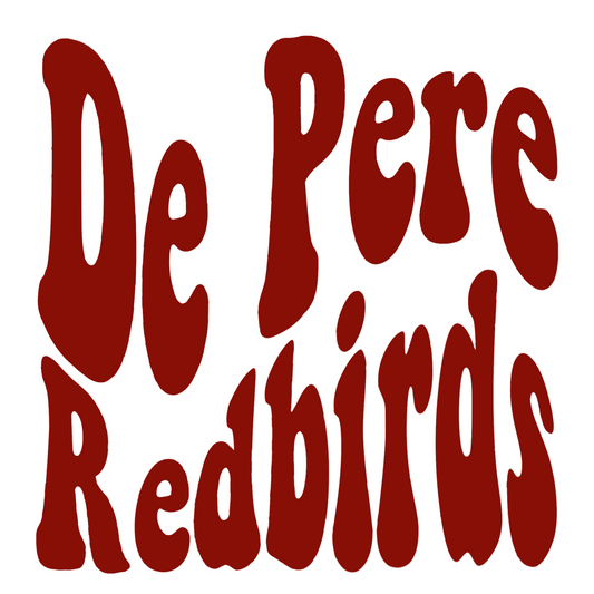 De Pere Redbirds Retro Design - White Tee, Crewneck, or Hoodie