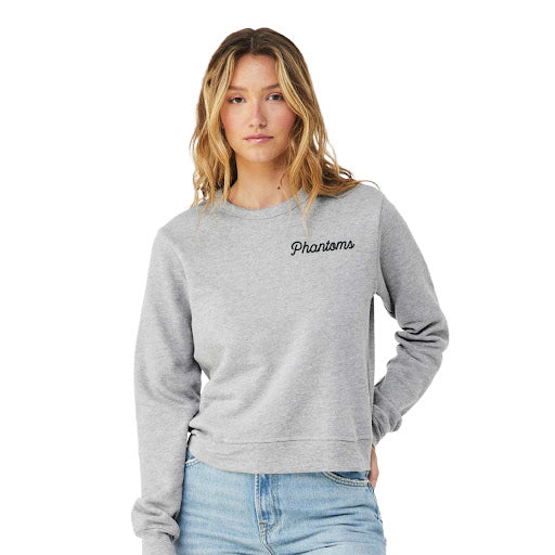 Ladies Gray Sweatshirt - West De Pere Phantoms Embroidered