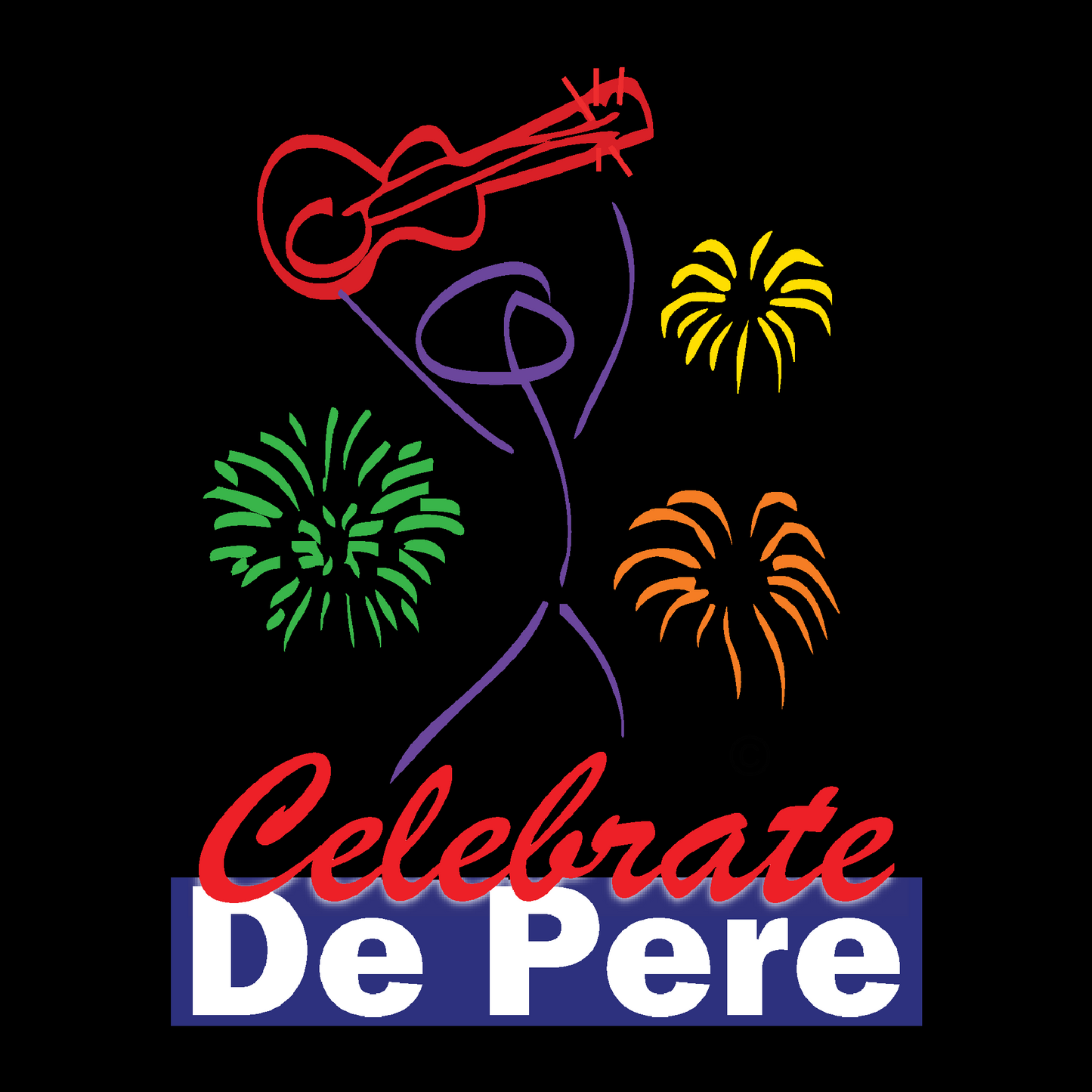 Celebrate De Pere- Black Tee, Crewneck, or Hoodie
