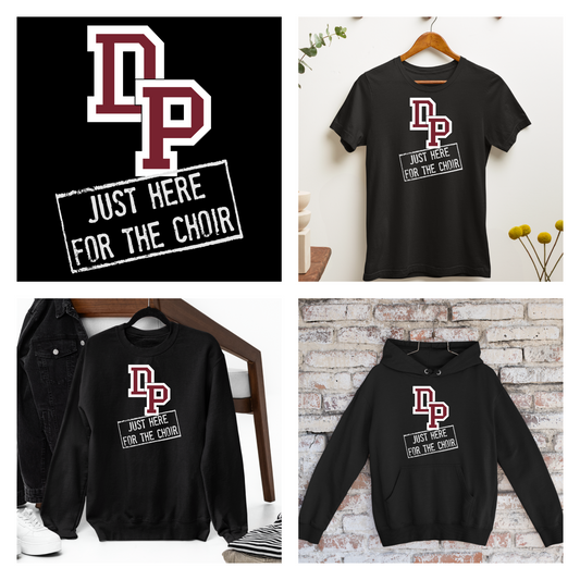 De Pere Redbirds Choir Design - Black Tee, Crewneck, or Hoodie