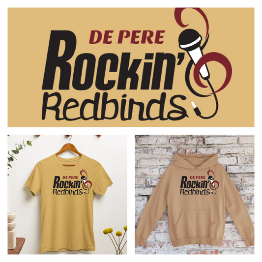 De Pere Rockin Redbirds - Mustard Tee or Hoodie