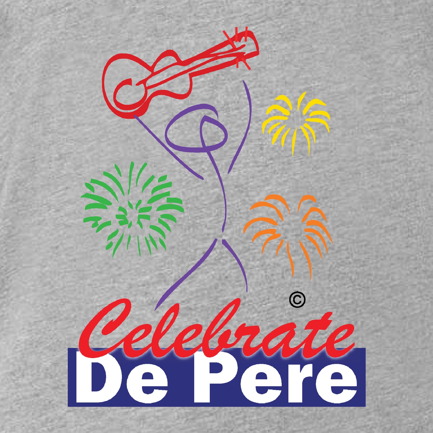 Celebrate De Pere- Athletic Gray Tee, Crewneck, or Hoodie