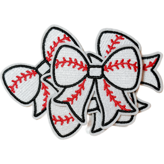 Iron-On Patch - baseball bow