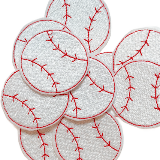 Iron-On Patch - Red Vintage baseball