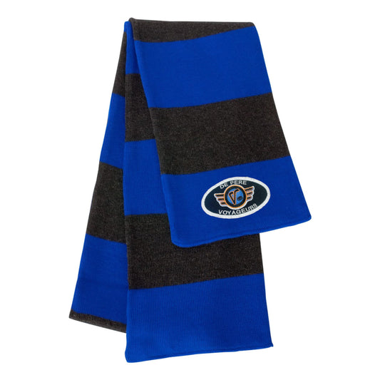 De Pere Voyageurs Youth Hockey Bold Striped Scarf - Logo Patch